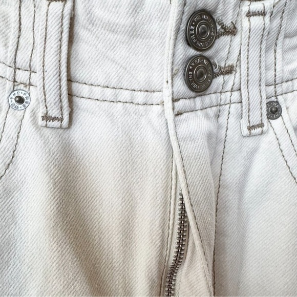 Free People Aster Jeans Women’s 26 Cream Straight Leg High Rise We The Free - Picture 7 of 15